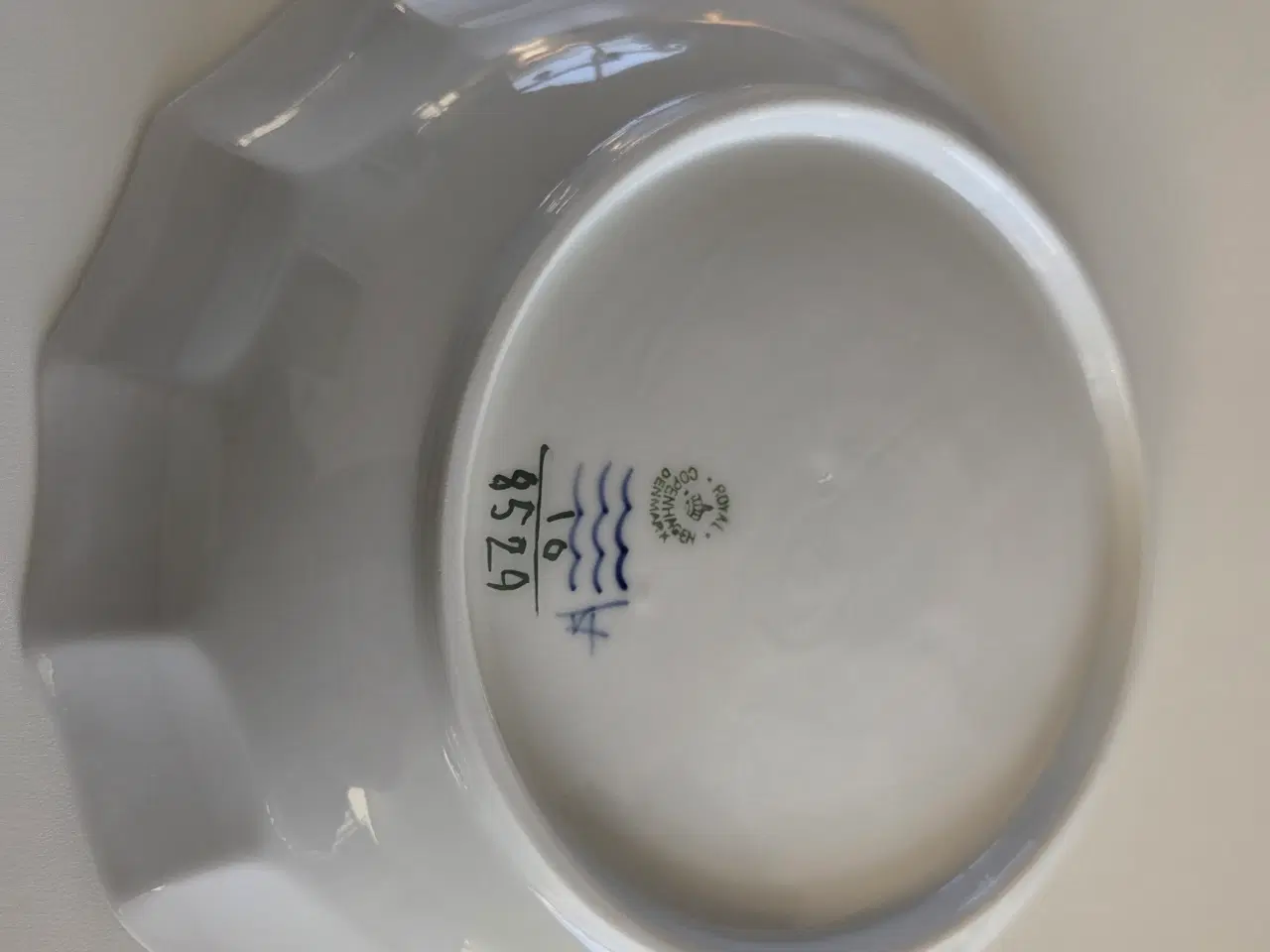 Billede 8 - Blå Blomst kantet kaffestel og serveringsfade