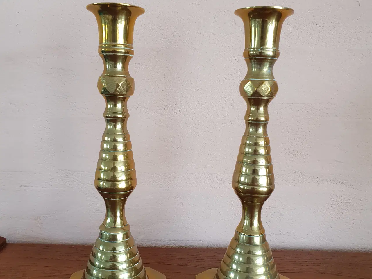 Billede 1 - 2 stk. messinglysestager