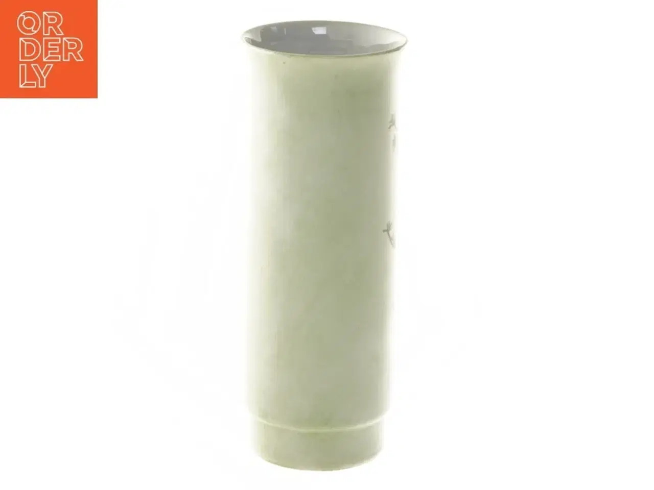 Billede 3 - Porcelæn vase med blomsterdekoration (str. Ø 7x17 cm)