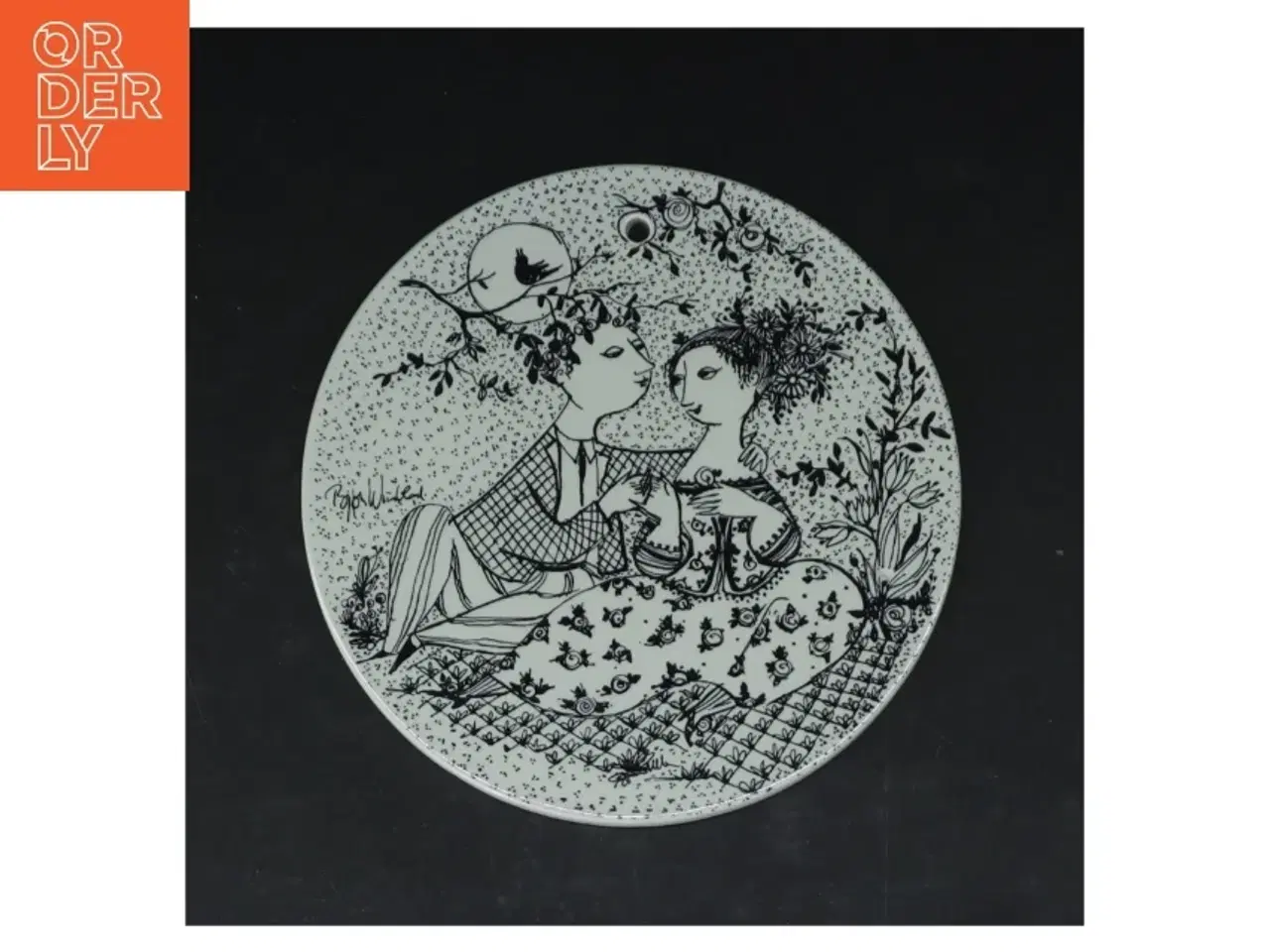 Billede 5 - Dekorative tallerkner med illustrationer, Bjørn Wiinblad fra Nymølle (str. 4 styk. ø. 15 cm)