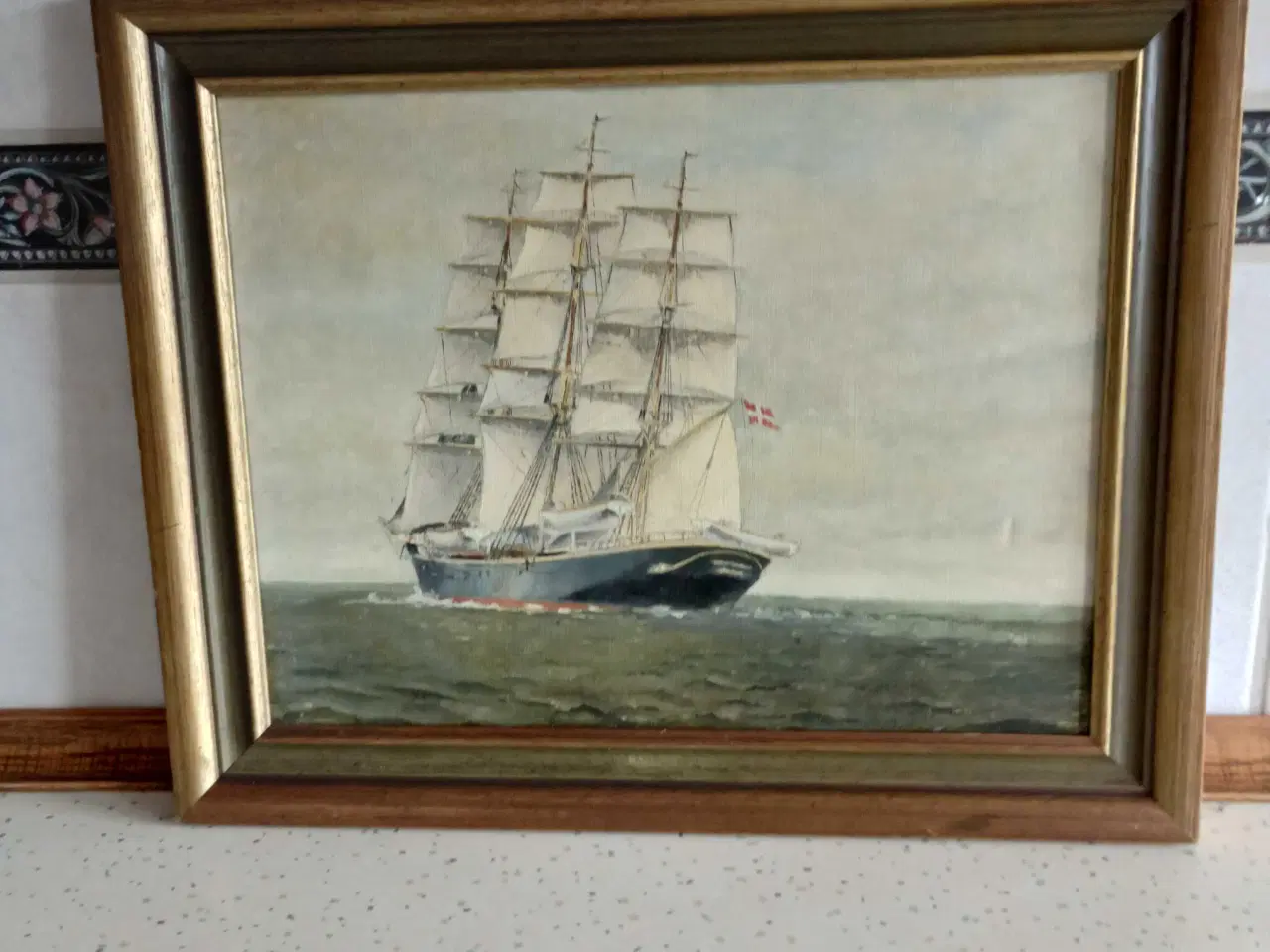 Billede 1 - Marine oliemaleri ok stand 