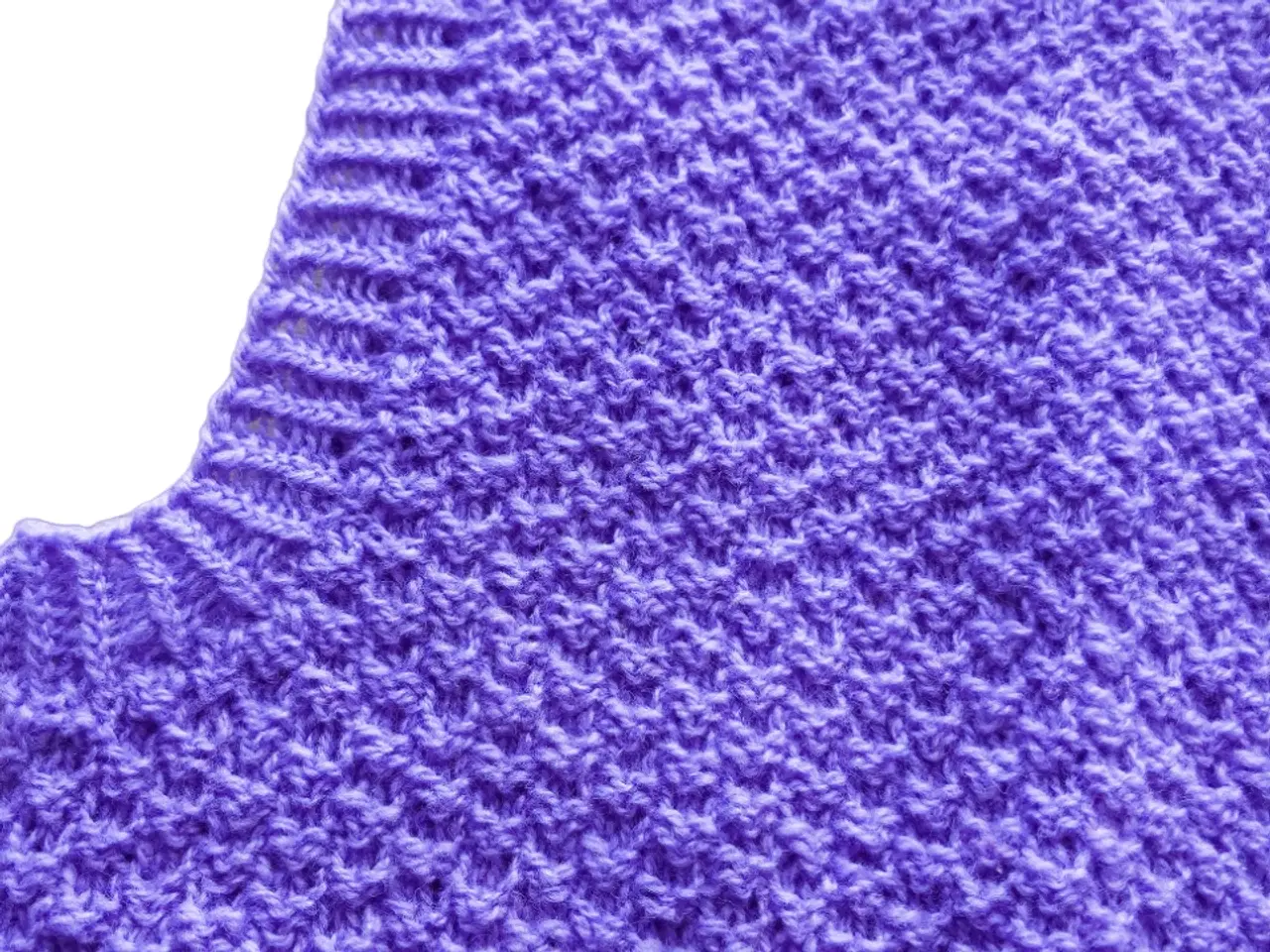 Billede 5 - Håndlavet strikket ærmeløs lilla sweater