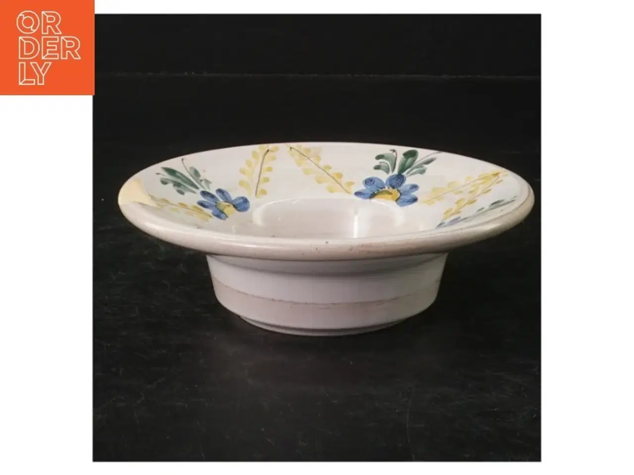 Billede 1 - Håndmalet fajance tallerken fra Hedebo (str. Ø. 15 cm)
