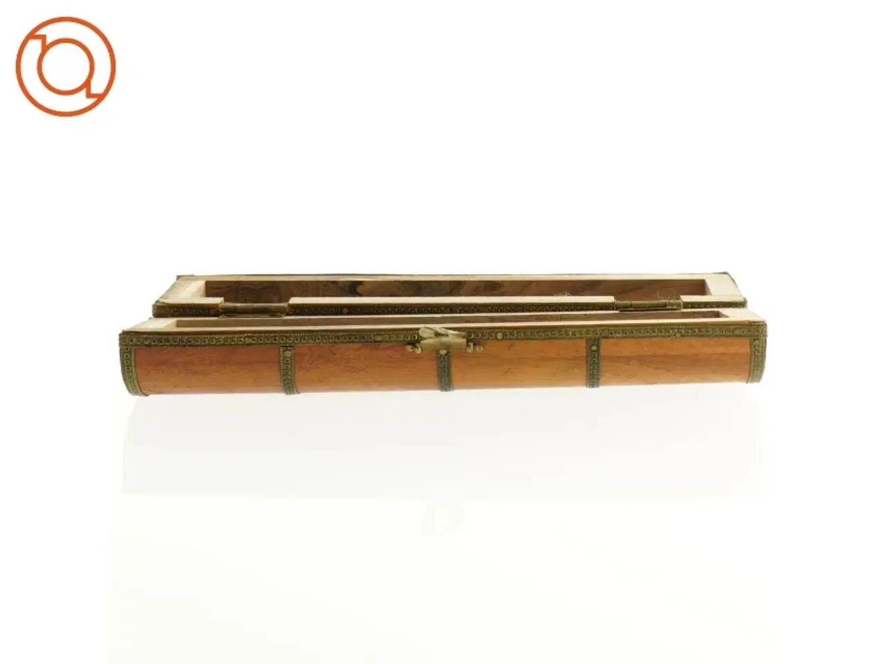 Billede 2 - Cigar æske Træ og Metal (str. 22 x 5 cm)