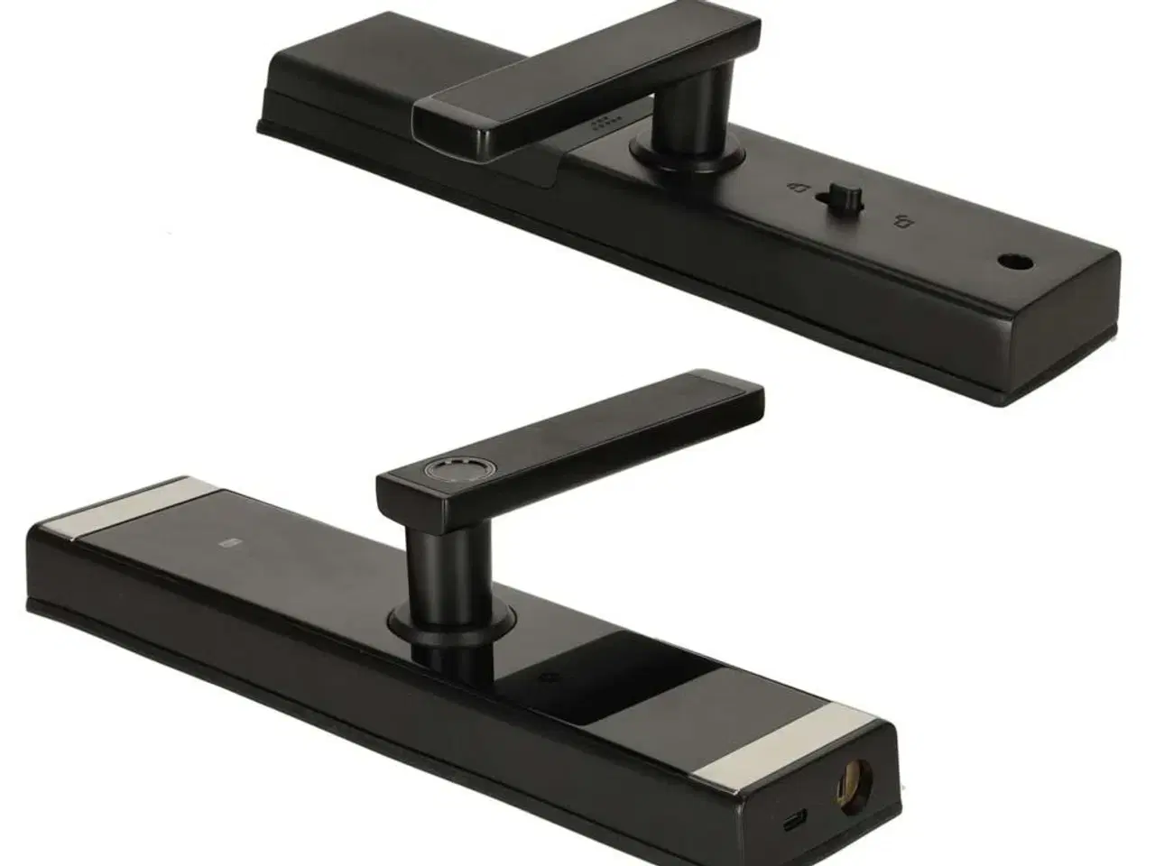 Billede 3 - Smart dørlås med fingeraftryk, kode og kort – sort