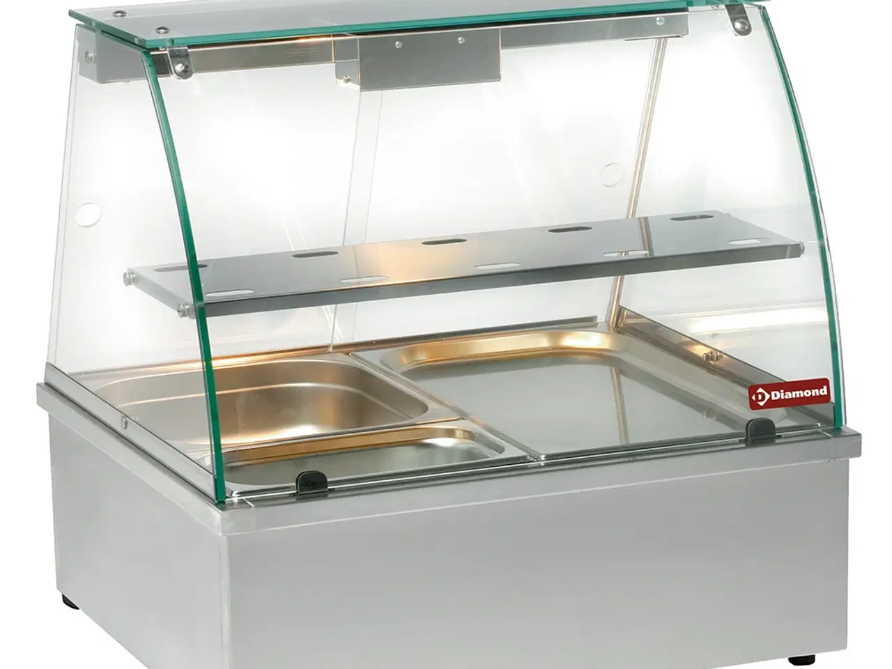 Billede 1 - Bain Marie Varmevitrine (2x GN 1/1) – Panoramisk 