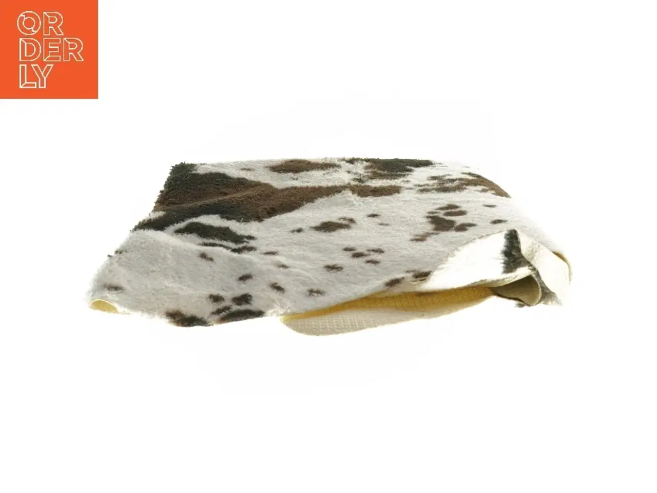 Billede 2 - Brun og hvidt tæppe 110x68 cm (str. 110x68 cm)