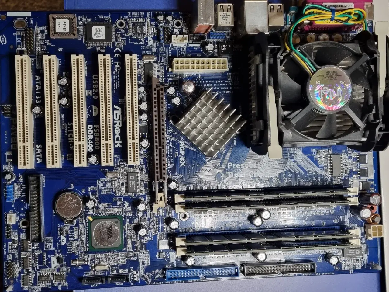 Billede 2 - ASROCK bundkort P4V88 med Pentium 4 CPU+4 GB. Ram