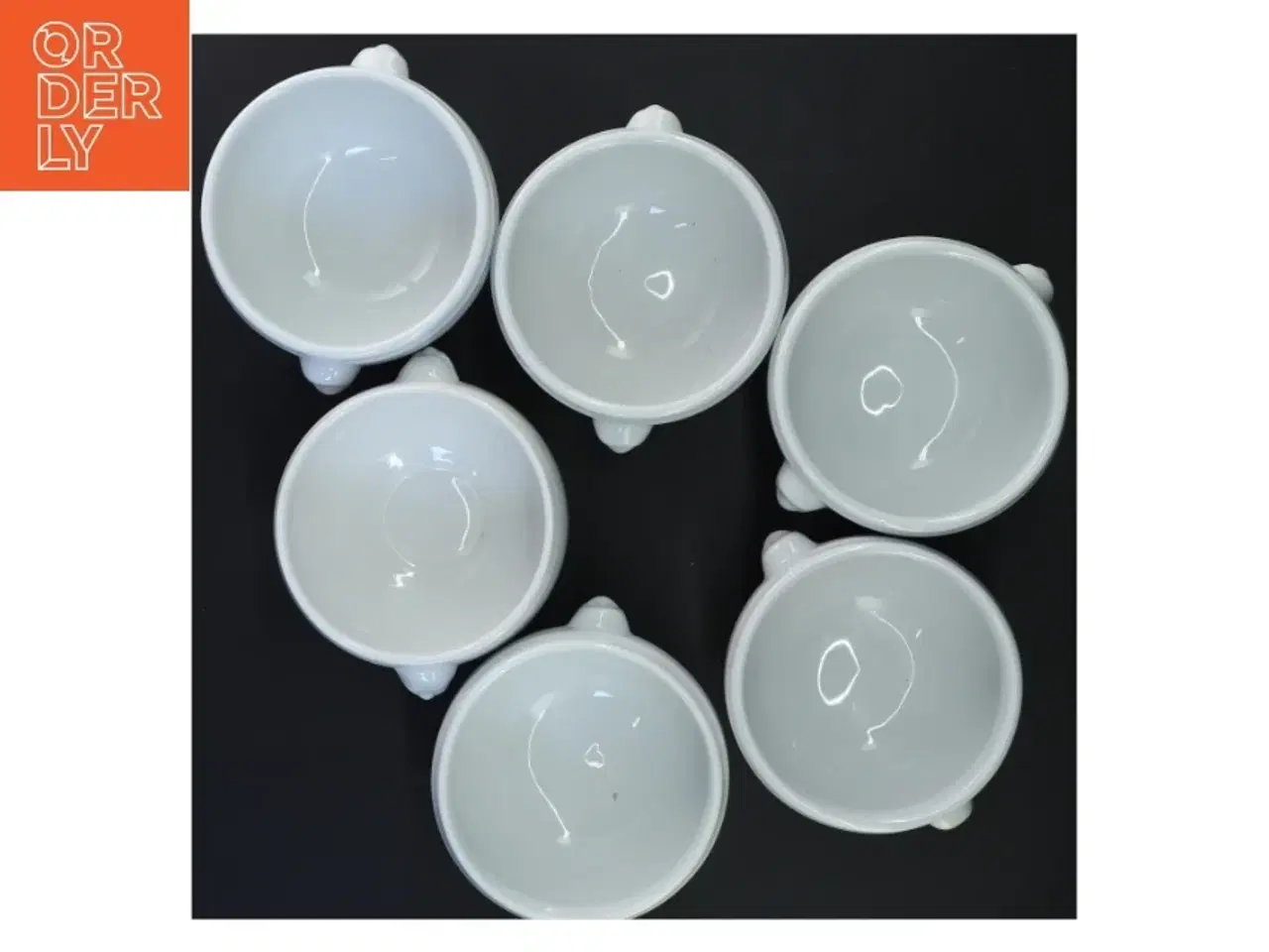 Billede 2 - 6 hvide skåle i porcelæn (str. Ø 11,5x9 cm)