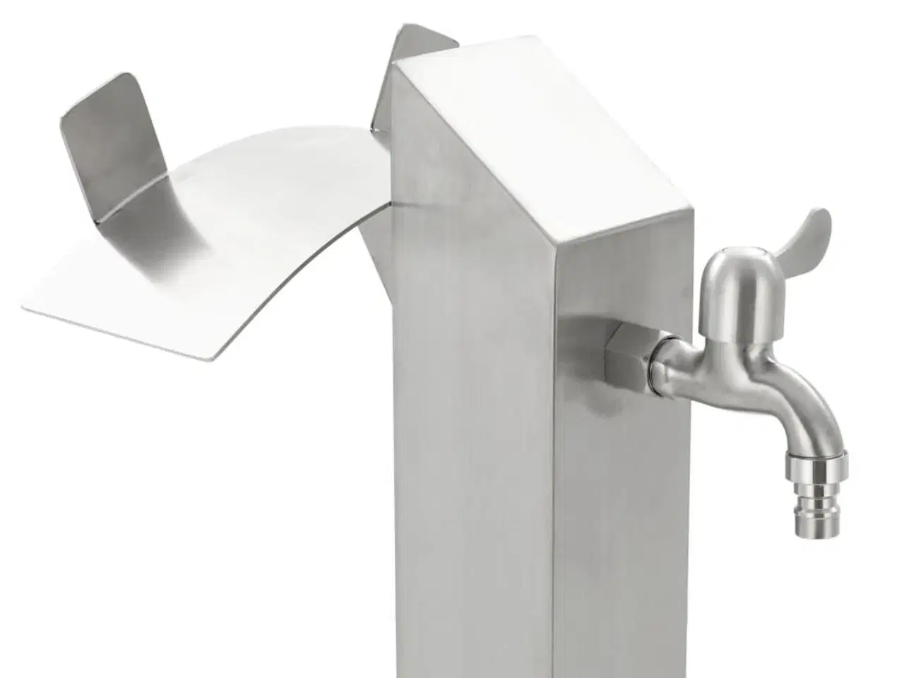 Billede 6 - Vandsøjle til haven 95 cm rustfrit stål firkantet