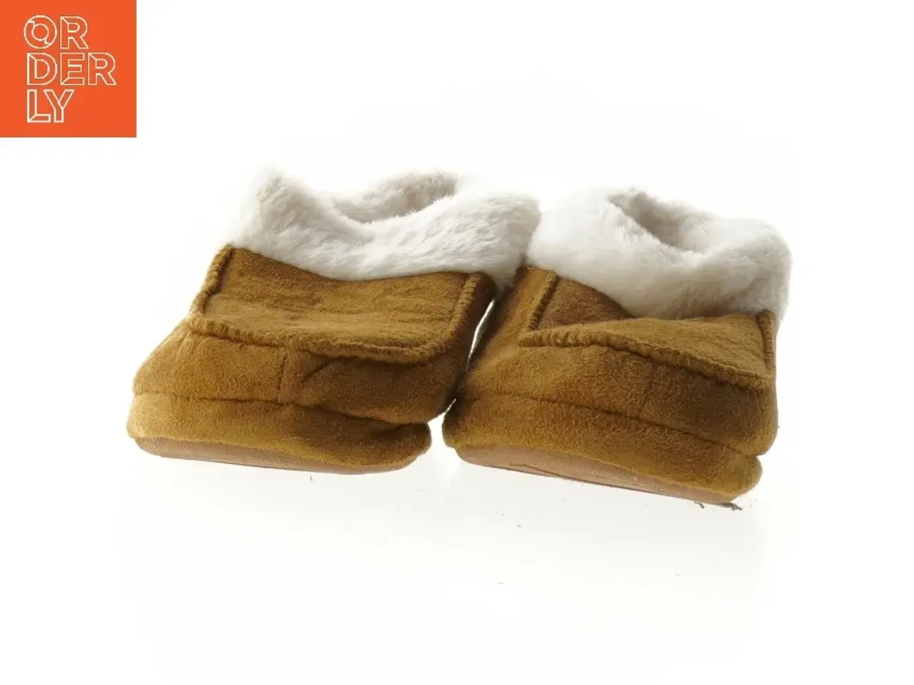 Billede 2 - Brune hjemmesko med plysfor (str. 39 )
