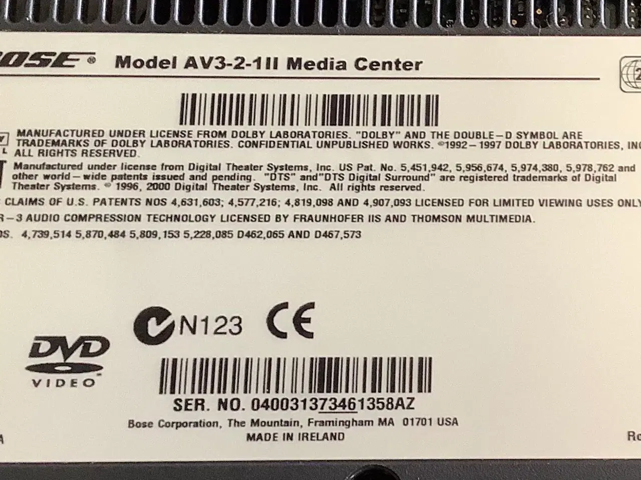 Billede 4 - Bose 3 2 1 dvd home entertaiment systems