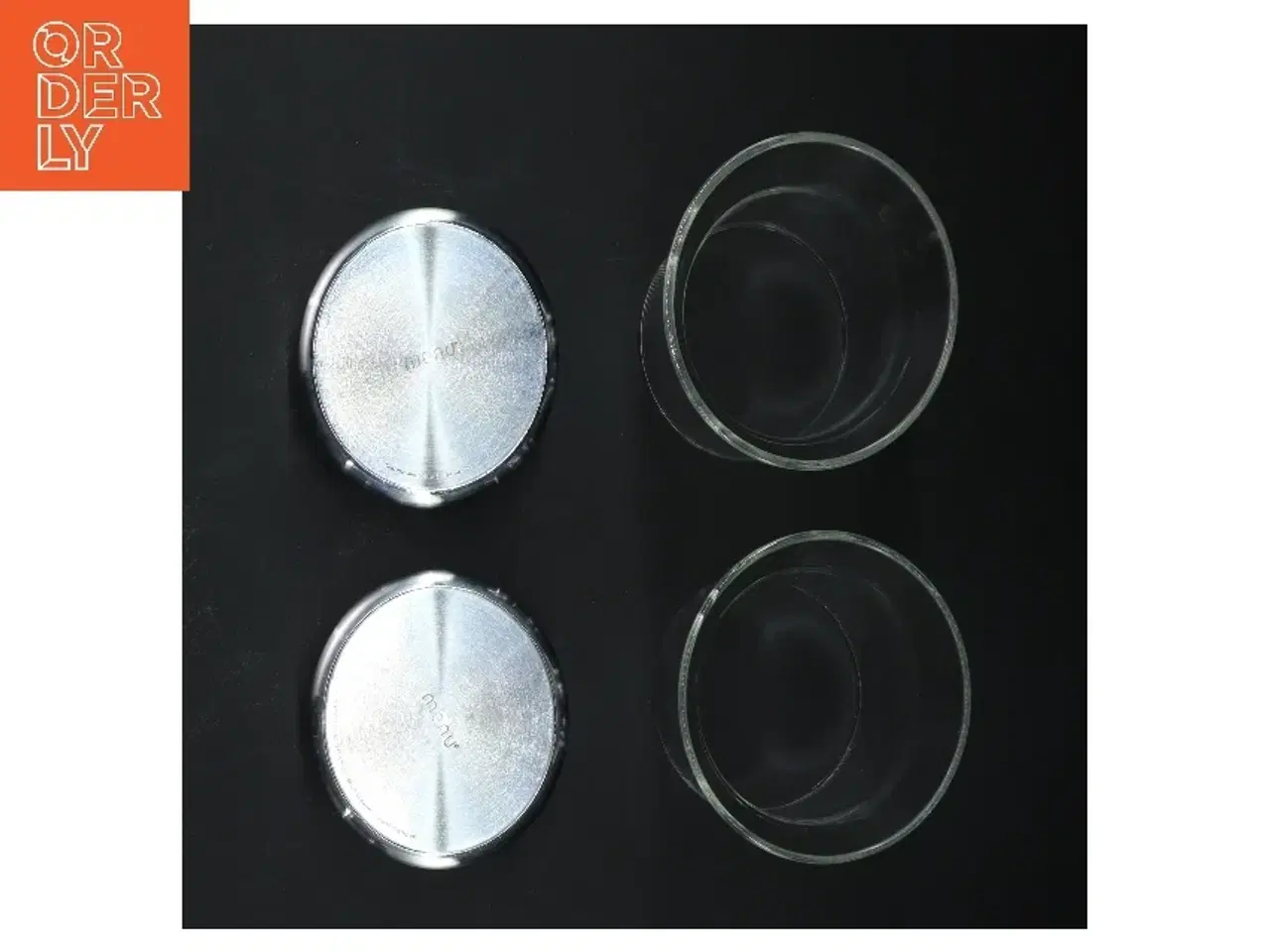 Billede 3 - Te-lysestager i glas og metal fra Menu (str. Ø 8 cm)