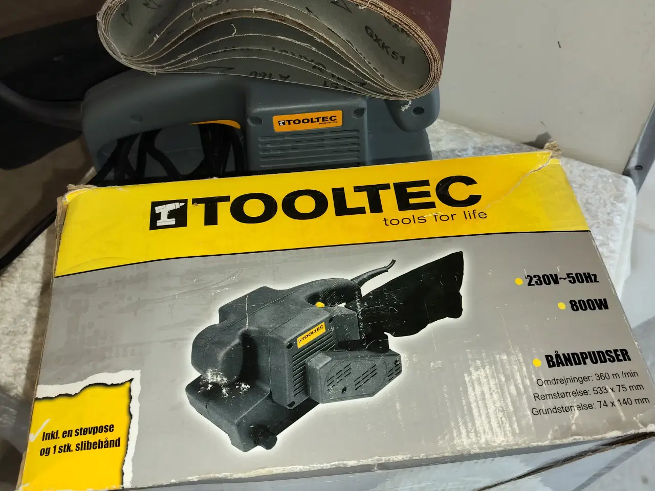 Billede 4 - Båndpudser tooltex 800 w + extra bånd