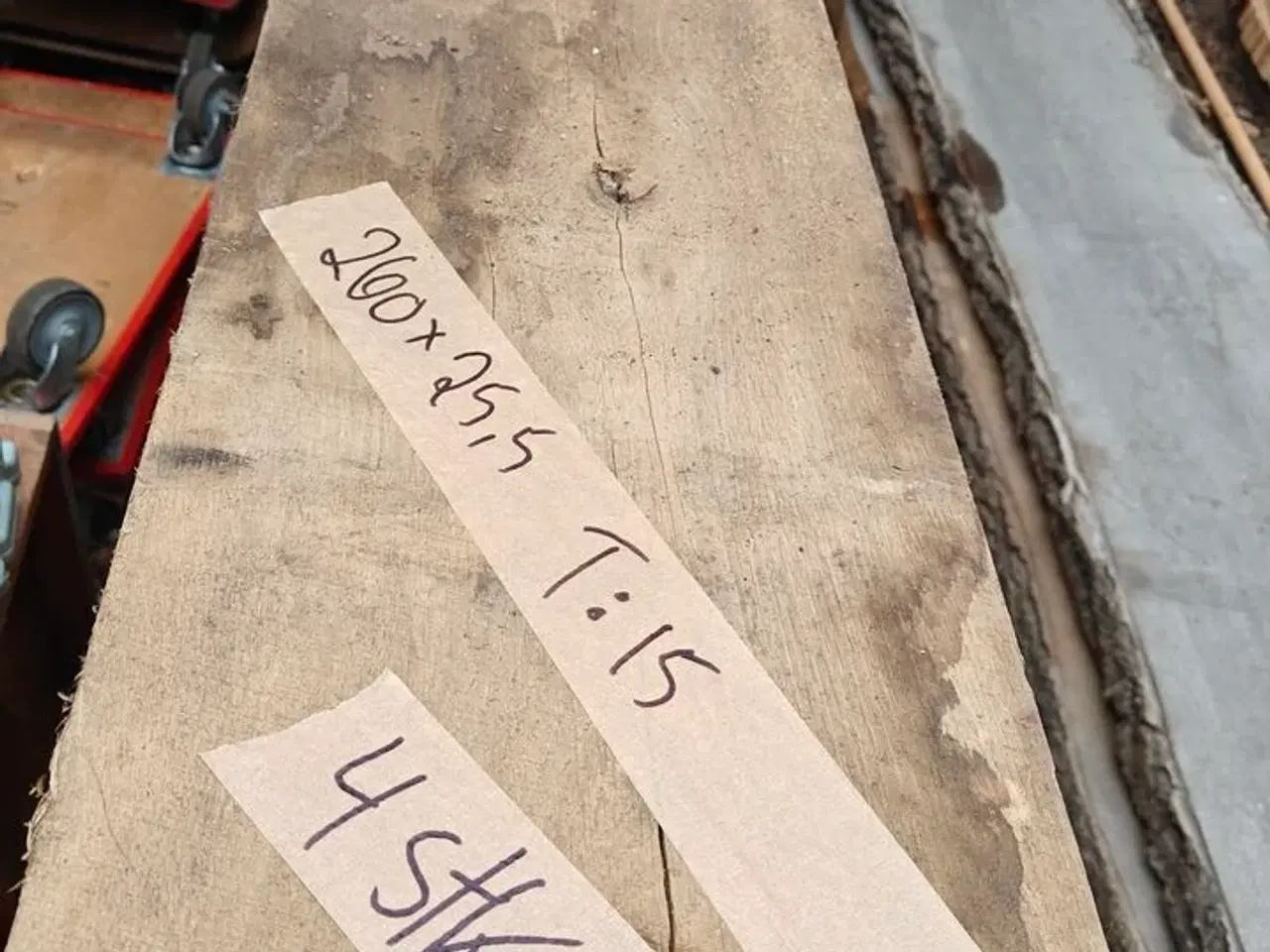 Billede 3 - 4 stk. Ege sveller str. 260 x 25 x 15