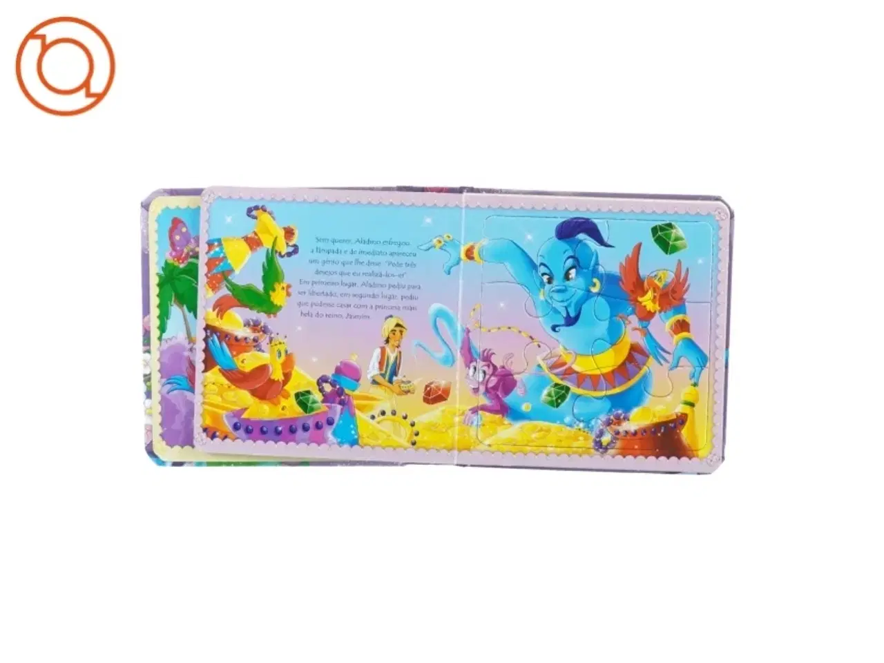 Billede 2 - Jasmin og Aladino bog med puslespil fra Euro Price (str. 16 x 16 cm)