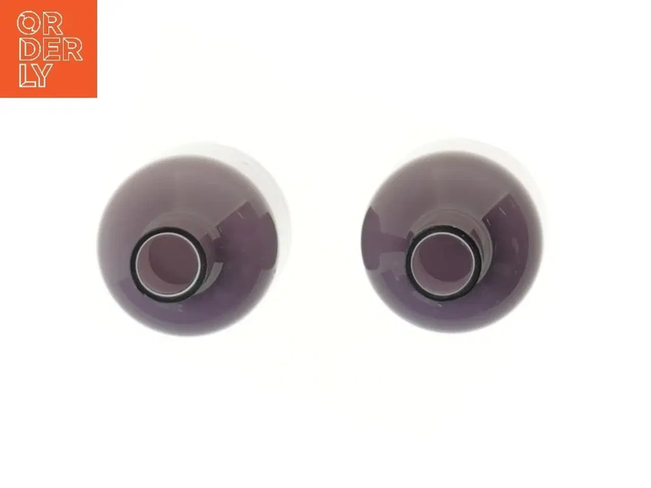 Billede 2 - Par af lilla nye glasvaser (str. 11 cm)