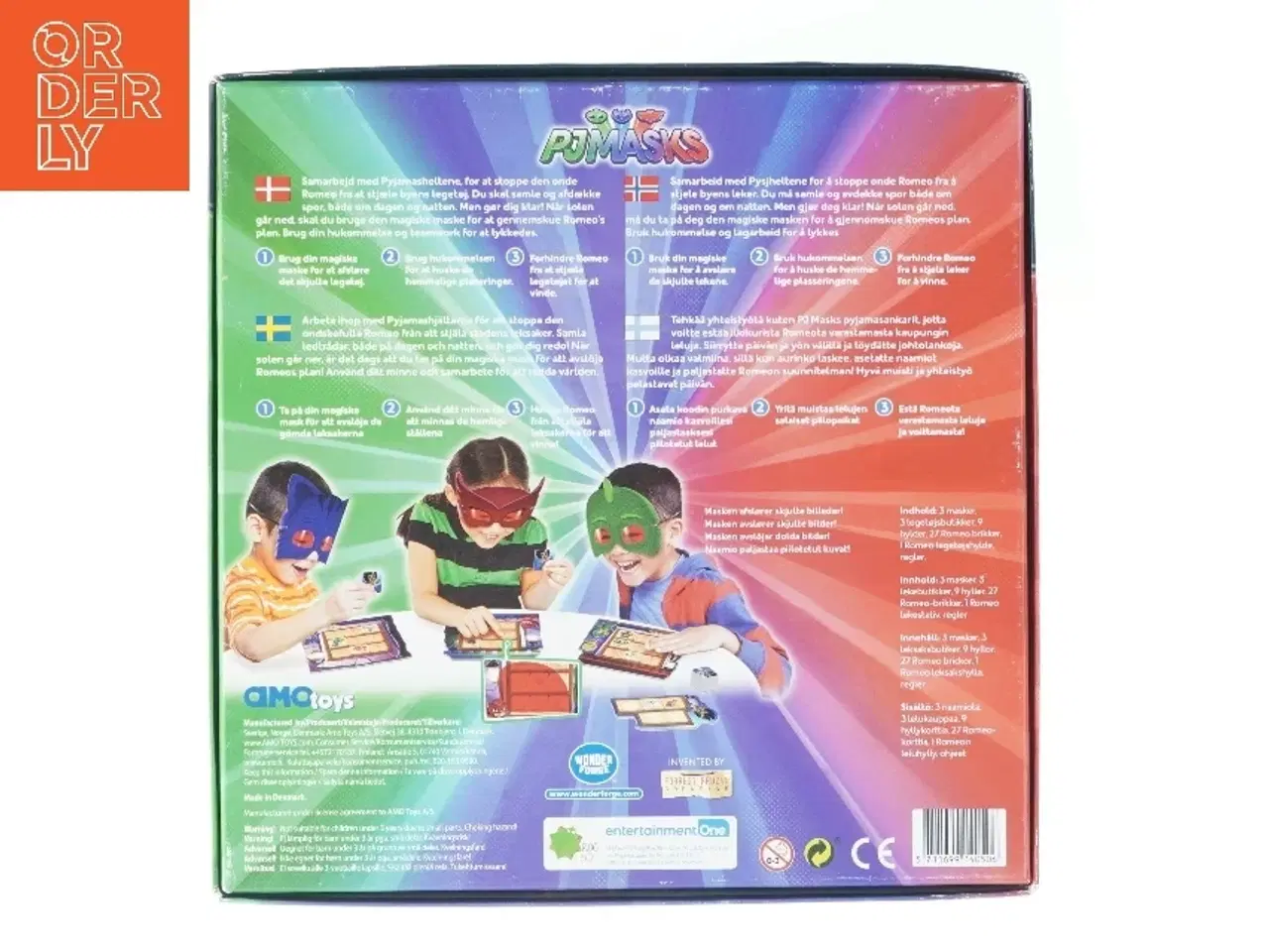 Billede 2 - PJ Masks natspil fra Danspil (str. 27,5x27,5 cm)