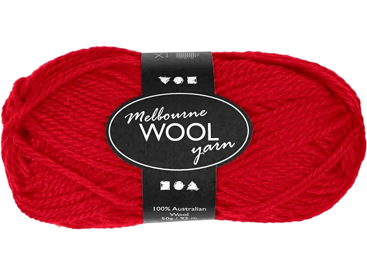 Billede 1 - Melbourne Uldgarn - Rød, 50g, 92m Kvalitetsgarn