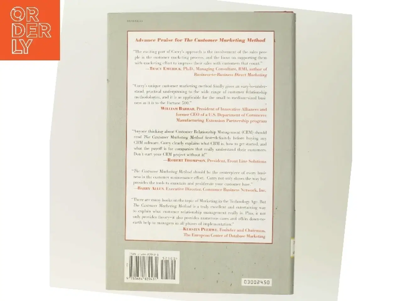 Billede 3 - The customer marketing method : How to implement and profit from customer relationship management (Bog)