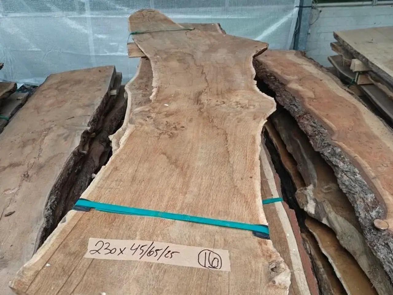 Billede 4 - 1 stk. Egetræsplanke str. 230 x 65 / 45 x 5