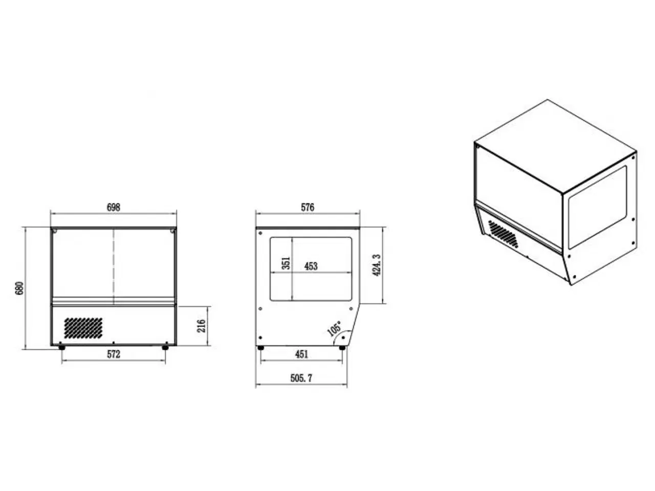 Billede 3 - Kølemontre – 695x576x678 mm