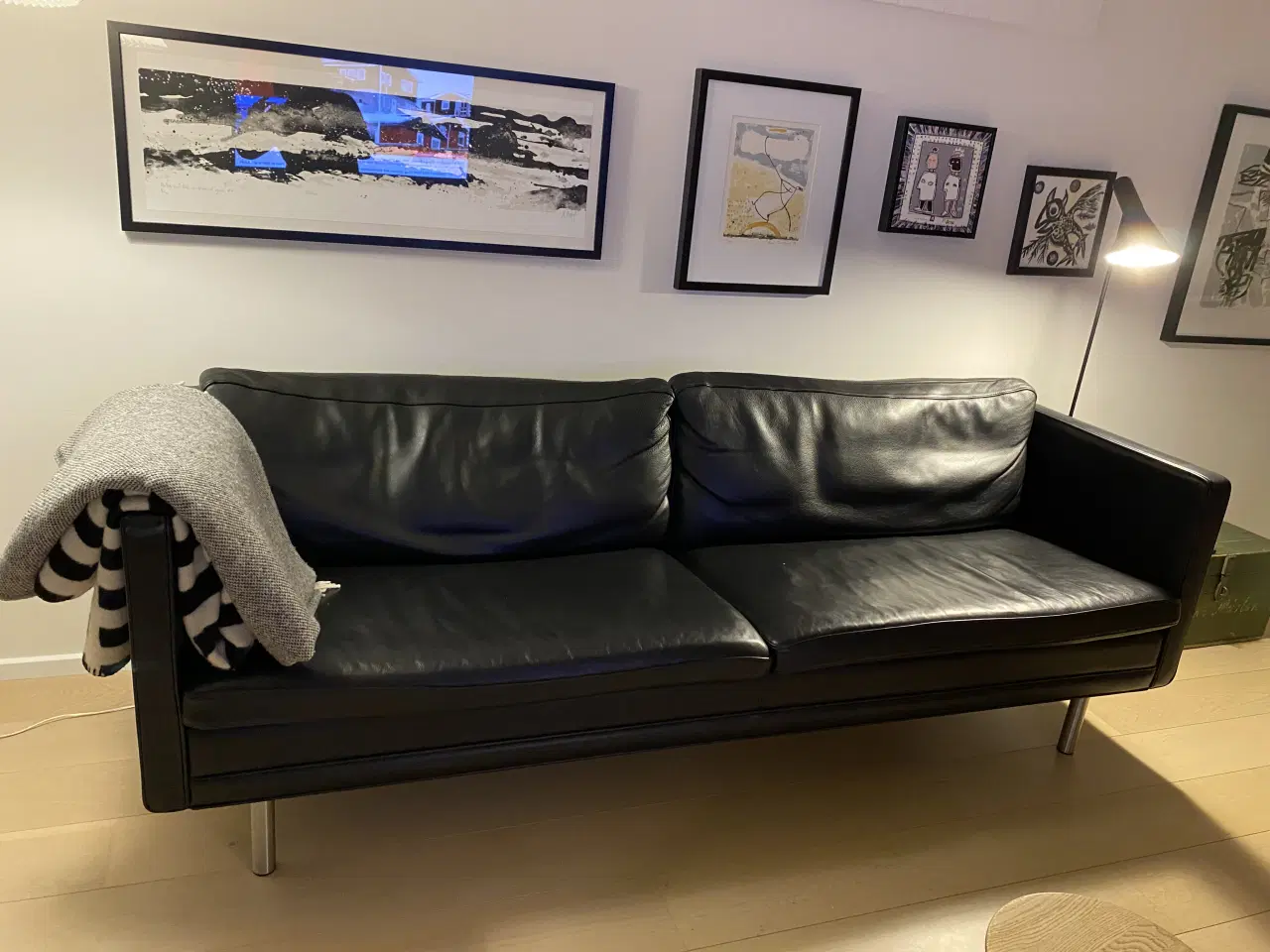 Billede 1 - Mogens Hansen 3 personers lædersofa MH276 210 cm