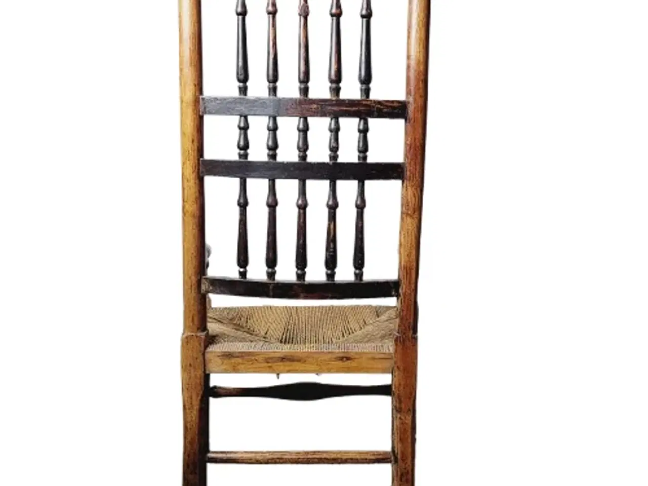 Billede 3 - Antik Lancashire Spindle-back armstol i massiv eg 