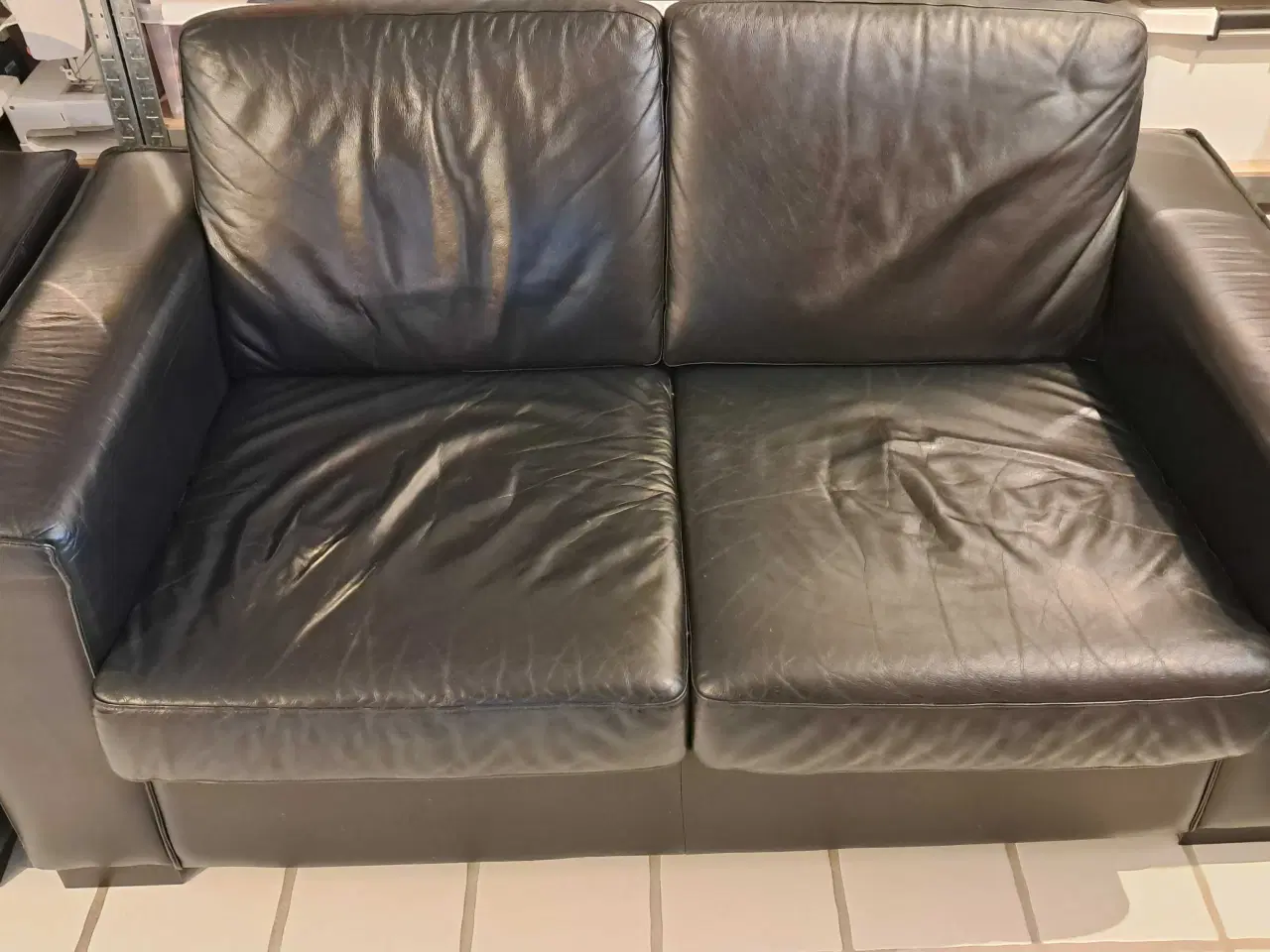 Billede 1 - Læder sofaer 2 stk 