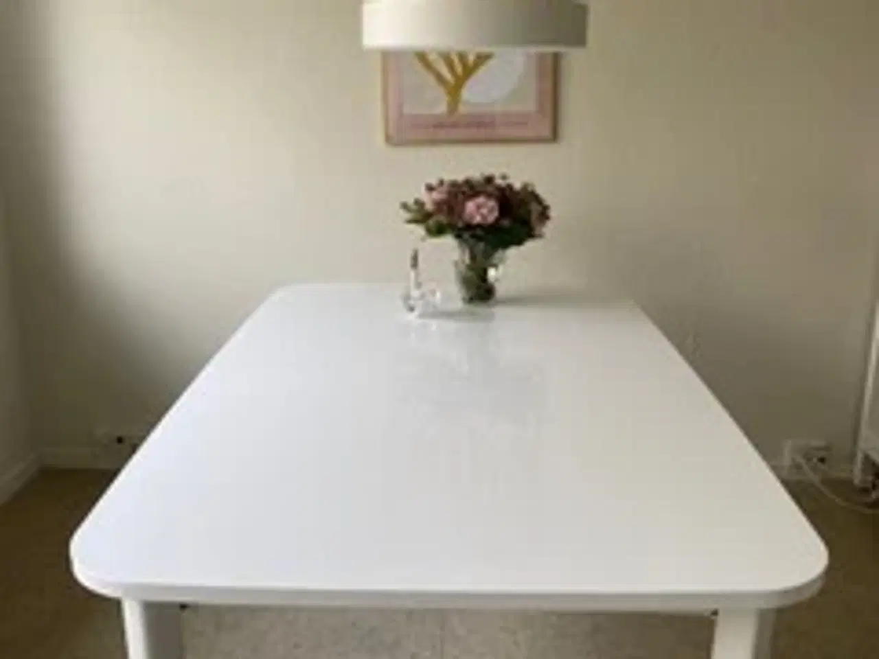 Billede 2 - Spisebord, lakeret hvid