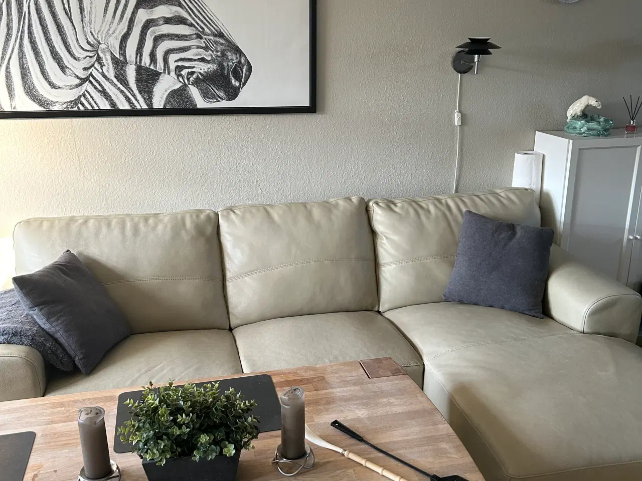 Billede 1 - Læder sofa