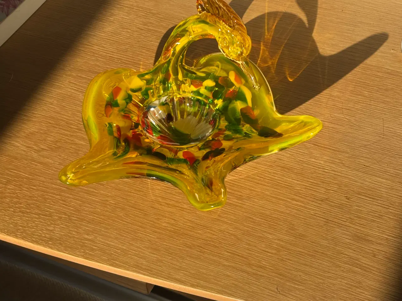 Billede 10 - Smuk vintage Murano-style glas-skulptur – gul fugl