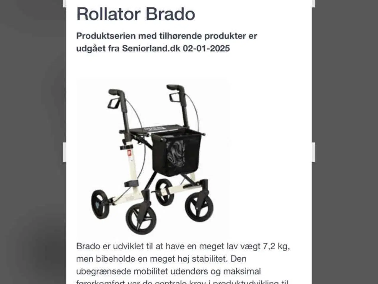 Billede 5 - Rollator med bremse