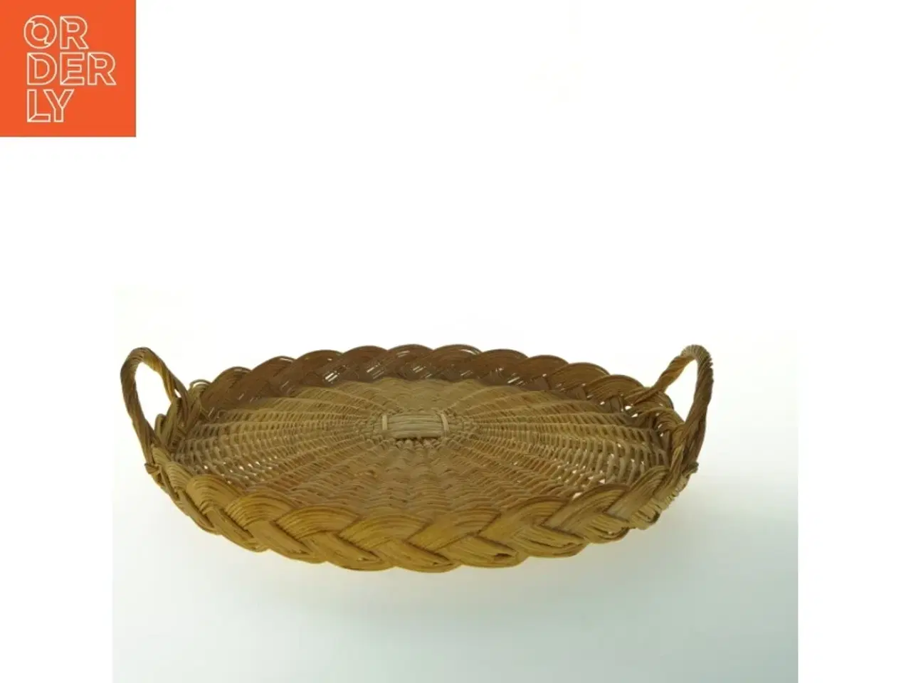 Billede 1 - Rund flettet serveringsbakke (str. Ø. 35 cm)