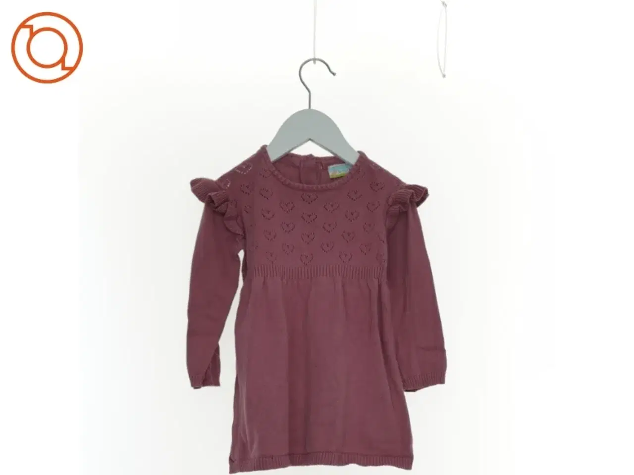 Billede 1 - Kjole, gammelrosa med hjerter og flæser på skuldrene. Ergee (str. 86)