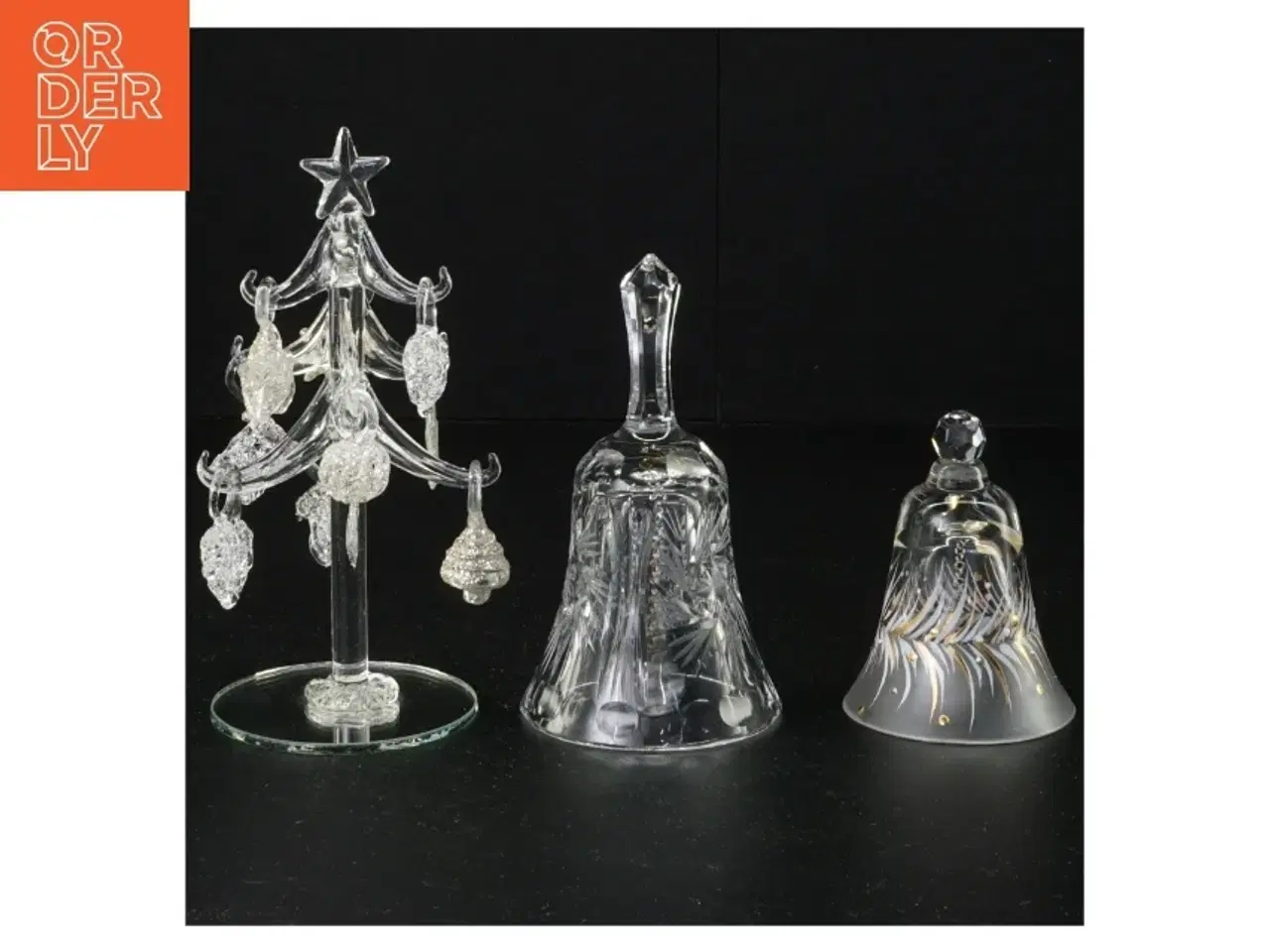 Billede 1 - Dekorative Glas Juleklokker og -figurer (str. 8 cm til 16 cm høje)