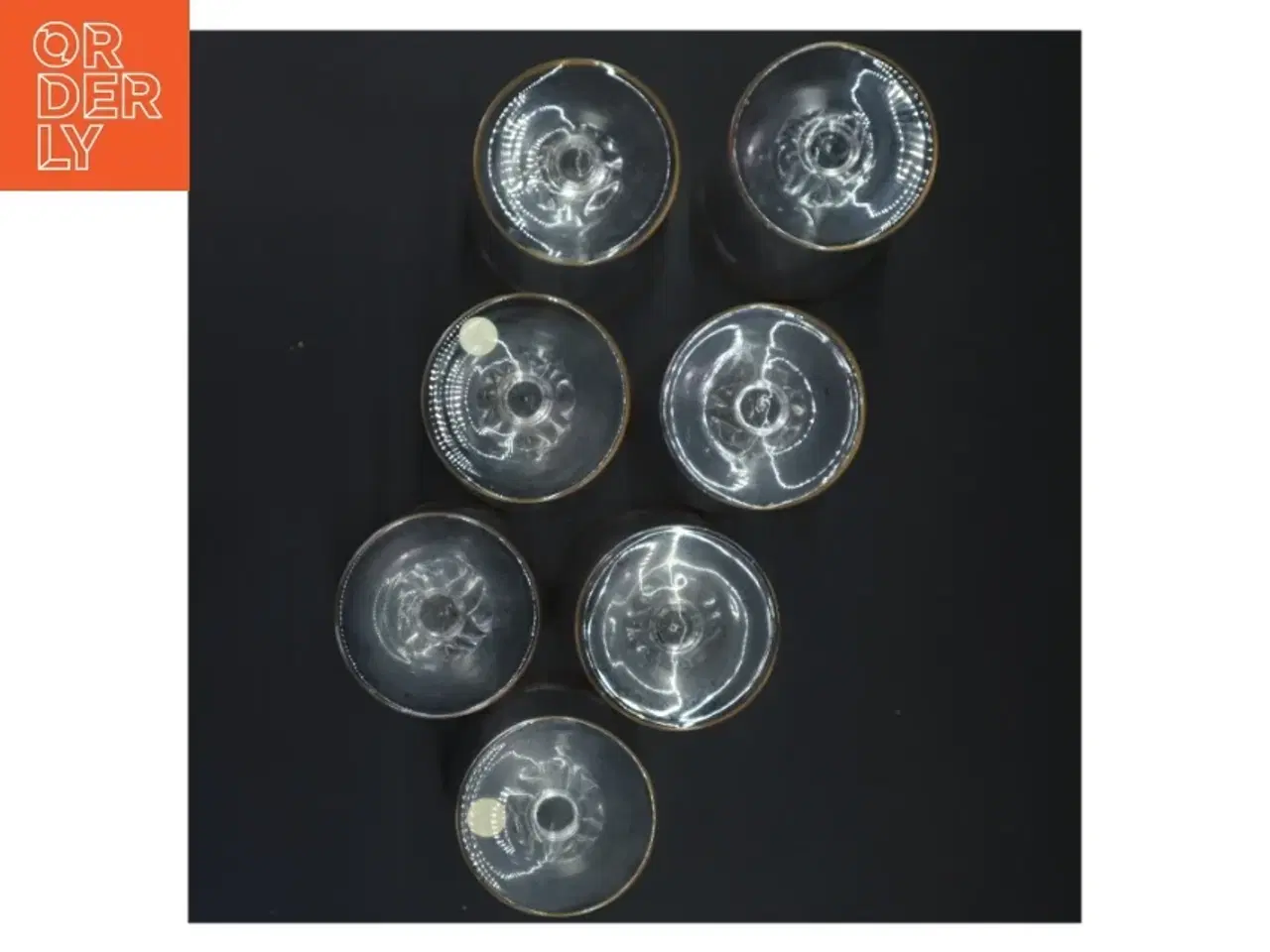 Billede 4 - Sæt med ølglas og guldkant fra Lyngby glas (str. 14x8 cm)