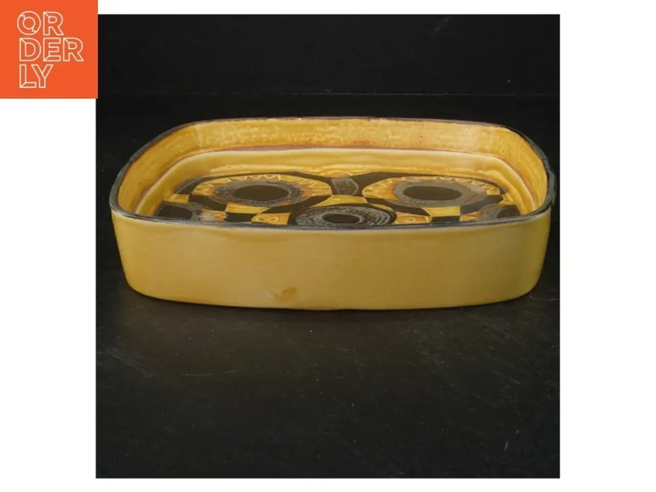 Billede 2 - Gul keramik fad 790-2884 fra Royal Copenhagen (str. 22 cm)