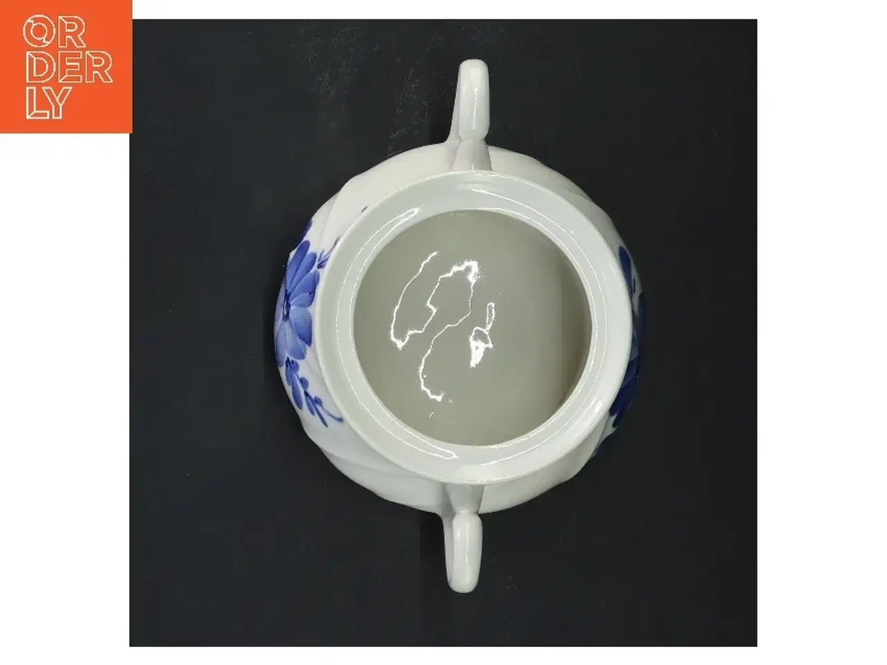 Billede 5 - Sukkerskål med låg og blomsterdekoration (str. 14x12 cm)