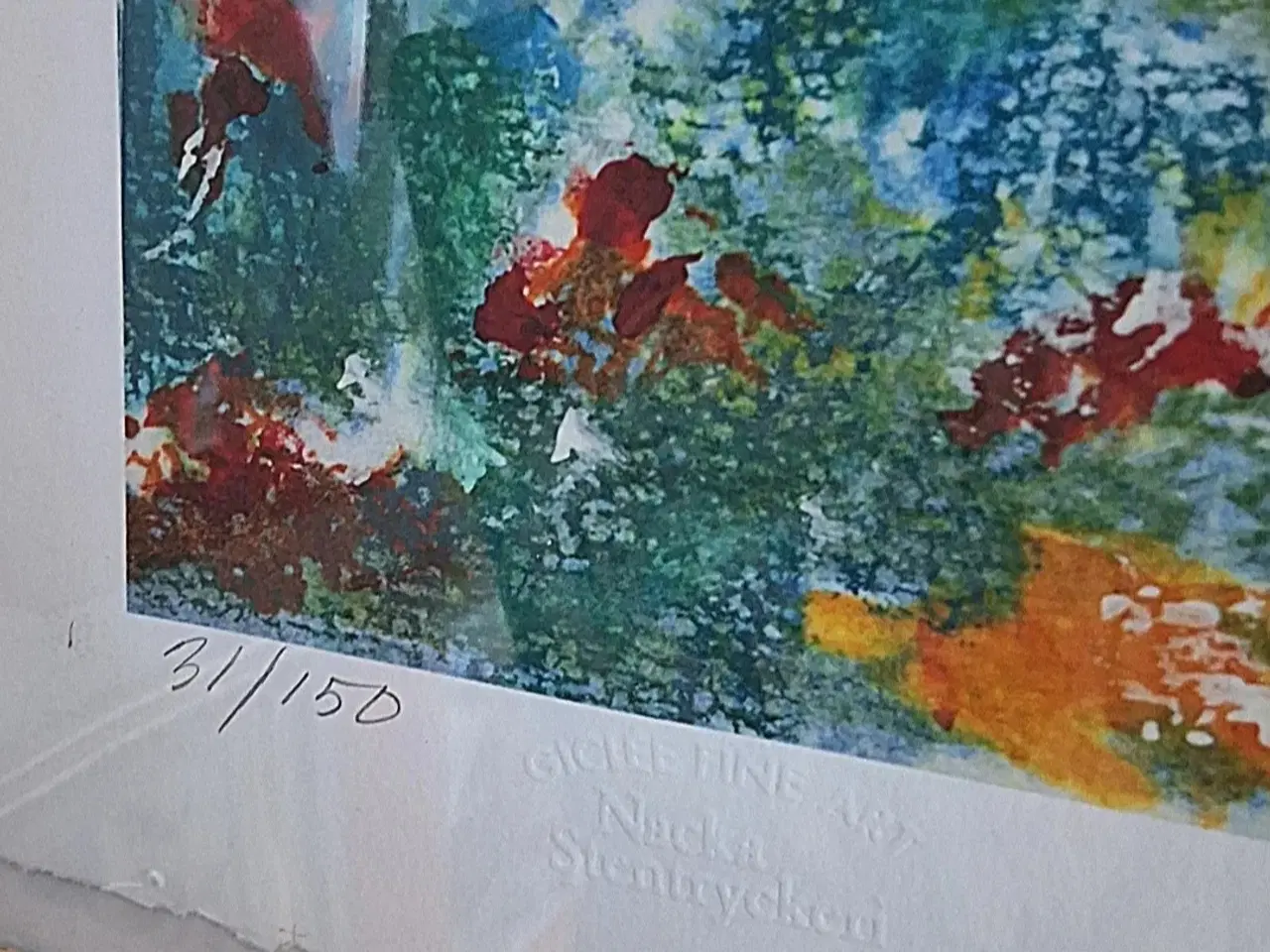 Billede 4 - Utrolig smukt, unikt litografi af svensk kunstner