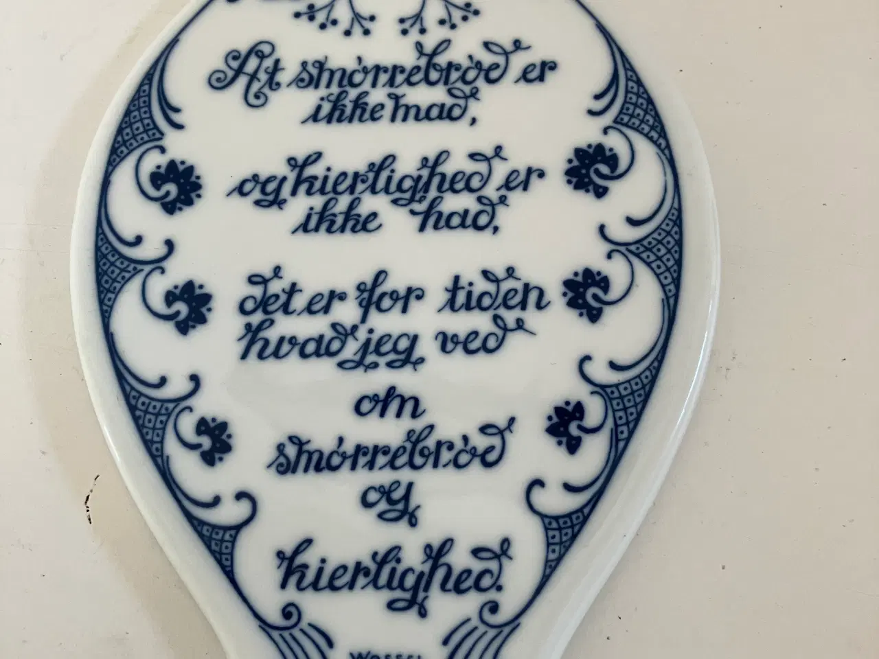 Billede 1 - Smørebrik-platte fra Porsegrund Norway i porcelæn.