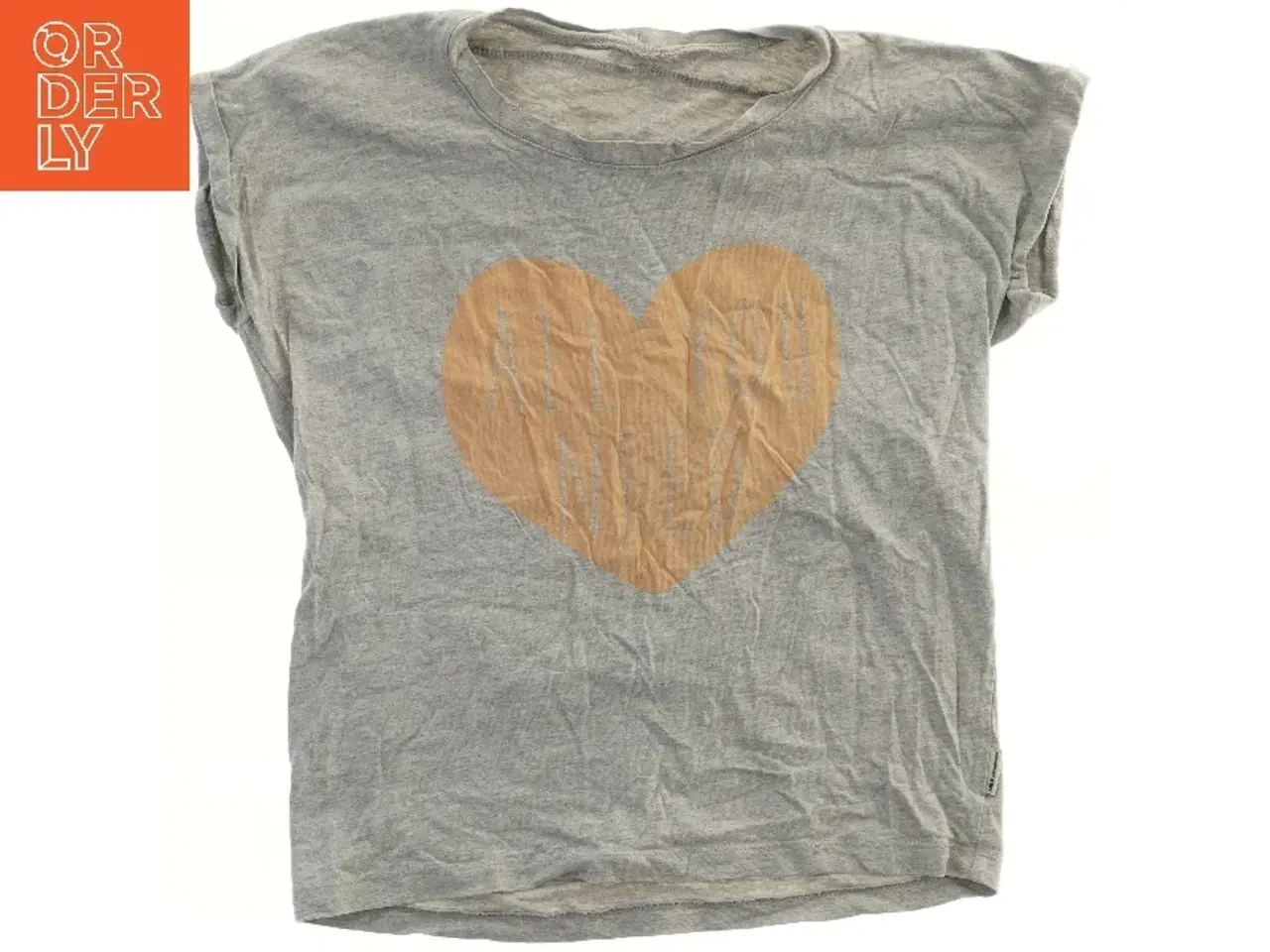Billede 2 - Grå T-shirt med hjerte fra Milk Copenhagen (str. 122)