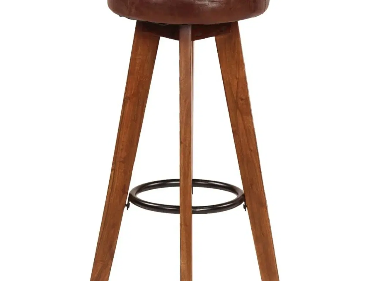 Billede 5 - Barstole 2 stk. ægte læder og massivt akacietræ