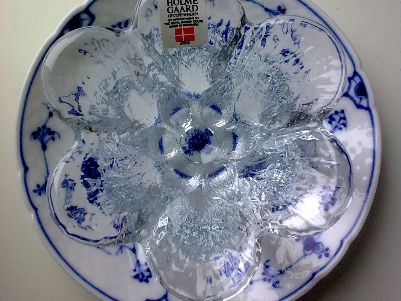 Billede 2 - Holmegaard 10 stk. SW æg is glas blomst KREA