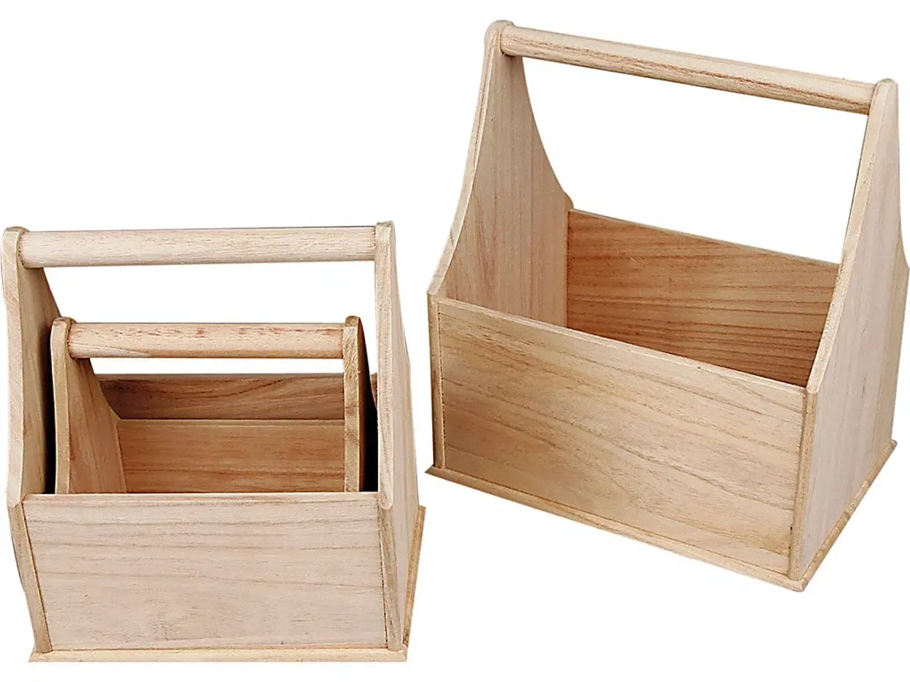 Billede 1 - Flaskekasser i træ - Sæt med 3 stk. 24x17,5x28 cm