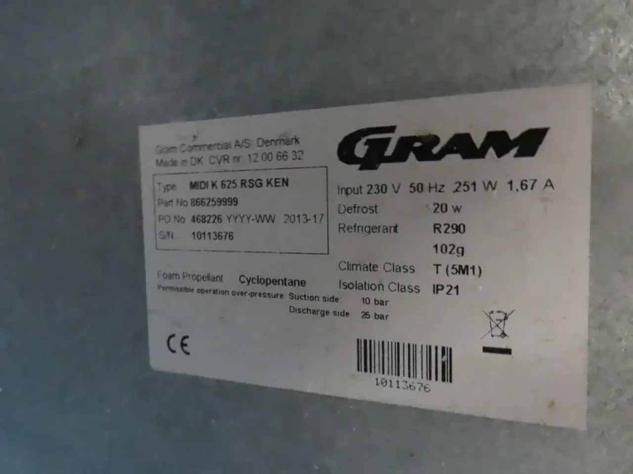 Billede 3 - Industrikøleskab GRAM
