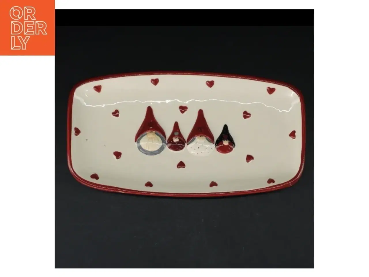 Billede 2 - Keramisk fad med julemotiv fra Atmosphere (str. 33x18 cm)