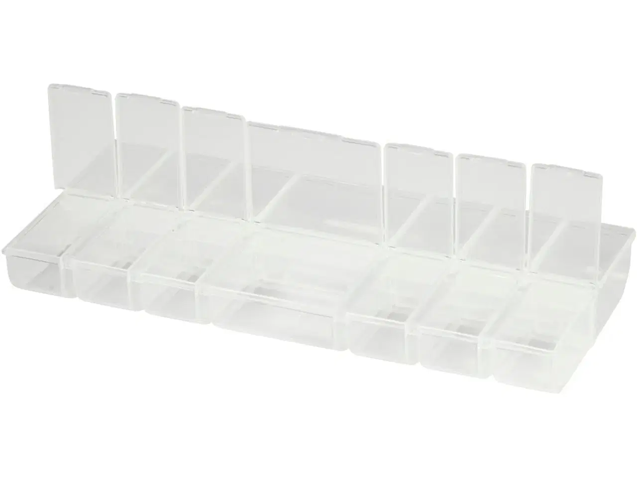 Billede 1 - Praktisk opbevaringsæske med kliklåg, 24x11 cm