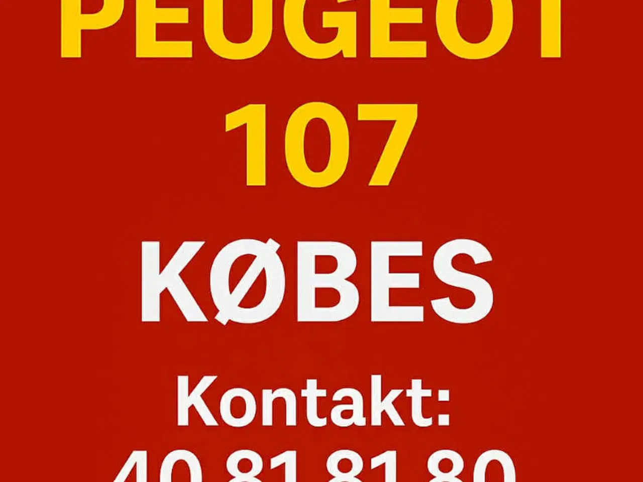 Billede 1 - Peugeot 107 KØBES