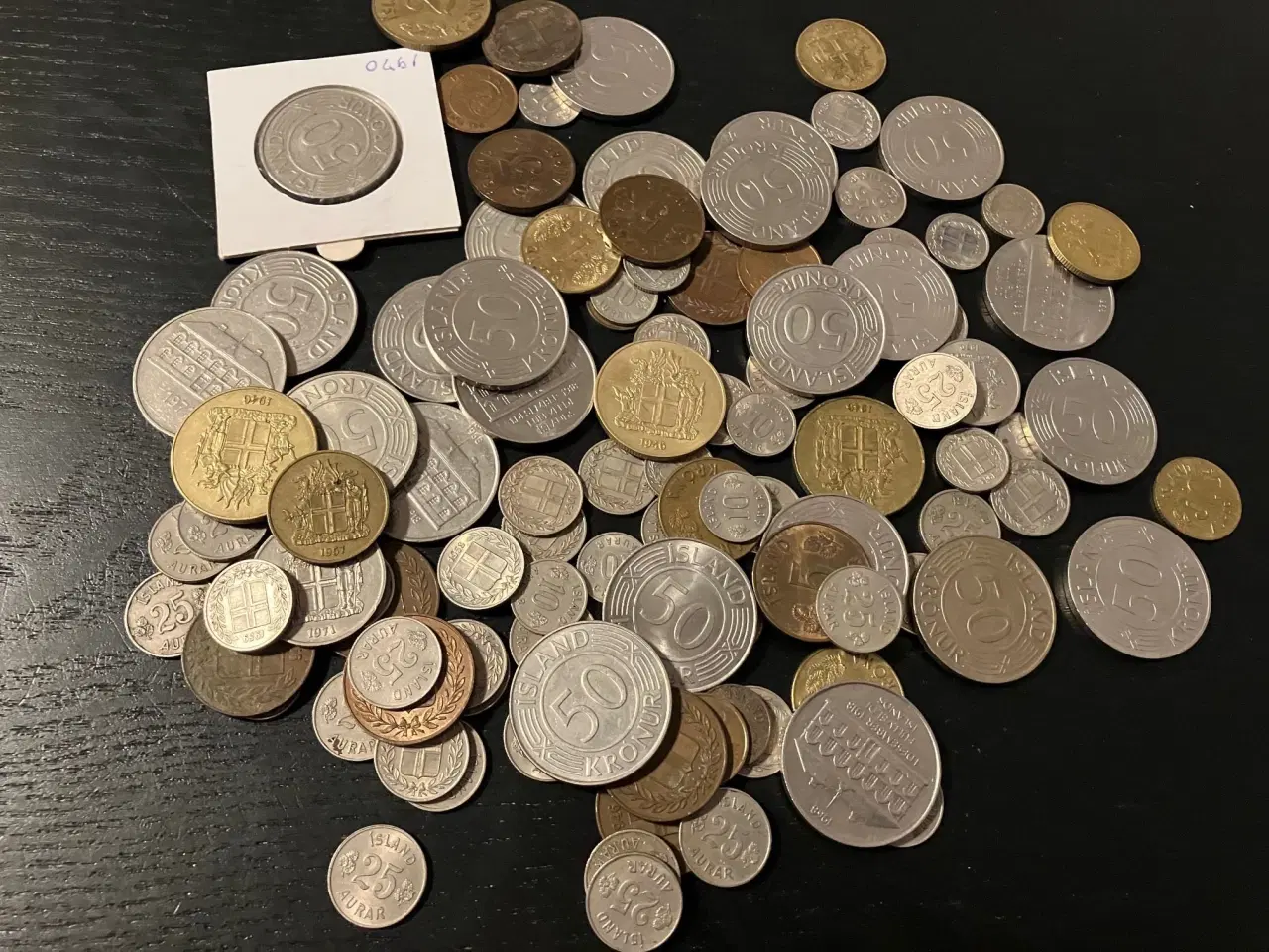 Billede 1 - 111 stk Island mønter